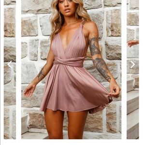 ARIANA MULTIWAY MINI DRESS MOCHA